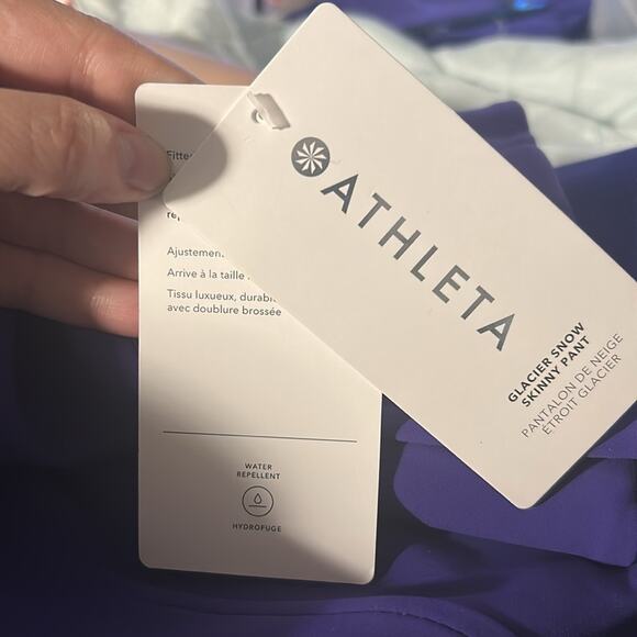 NWT Athleta Glacier snow ski skinny pants in Purple, 12 - Picture 14 of 15